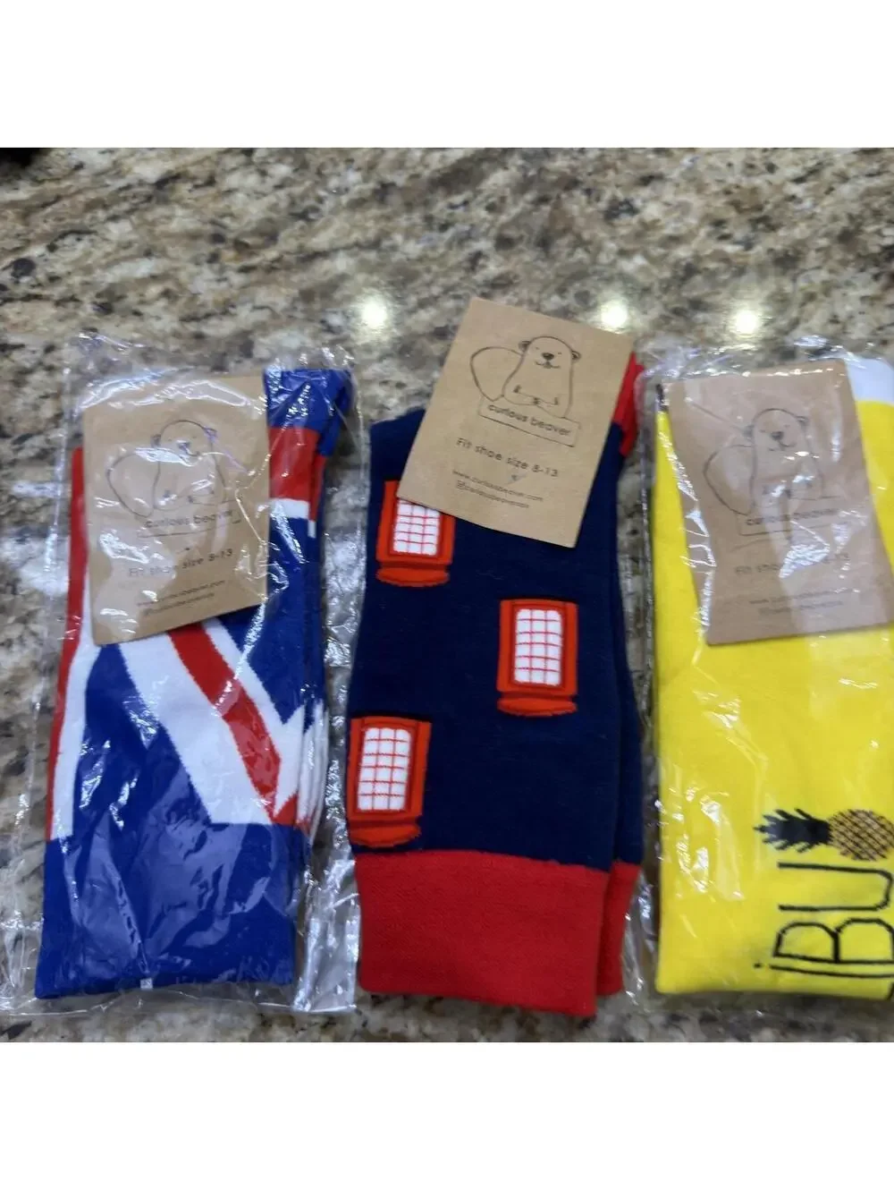Curious, beaver and Jjj Malibu brand new set of three socks